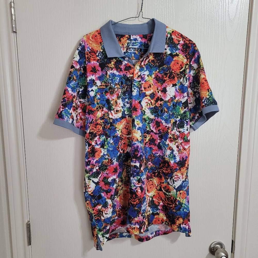 Men Nike Slim Fit athletic polo shirt size L new